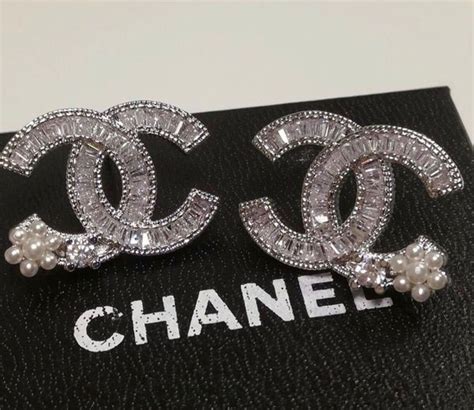 chanel stud earrings sale|authentic Chanel logo stud earrings.